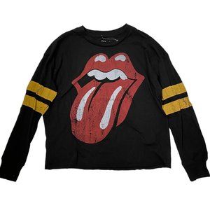 Rolling stones black fitted graphic tee s/m